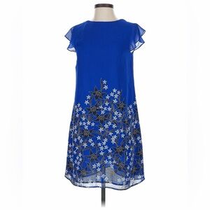 CeCe Royal Blue Floral Mini Dress